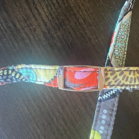 Vera Bradley Flower Power Turquoise Brown Yellow Small Crossbody Quilted Bag - Picture 10 of 11